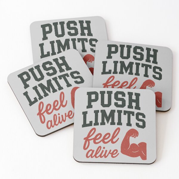 Item preview, Push Limits Feel Alive – Colorful Motivational Gym Design designed and sold by ArthUpscale.