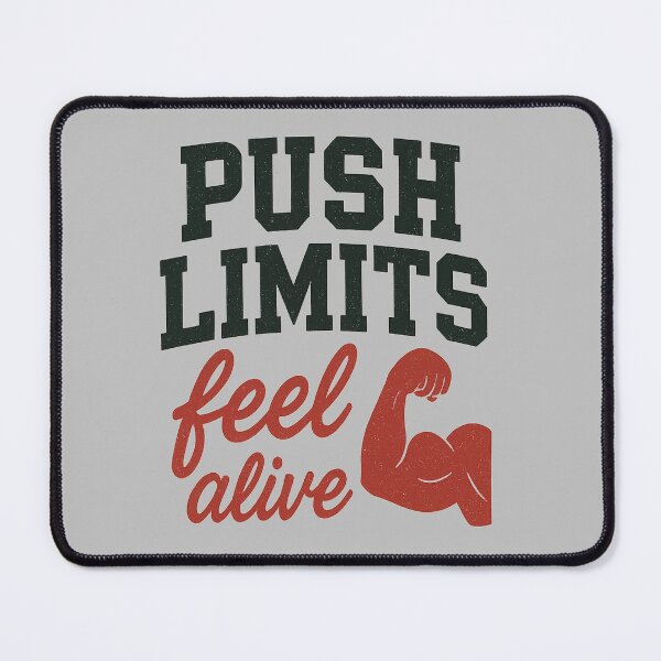Item preview, Push Limits Feel Alive – Colorful Motivational Gym Design designed and sold by ArthUpscale.