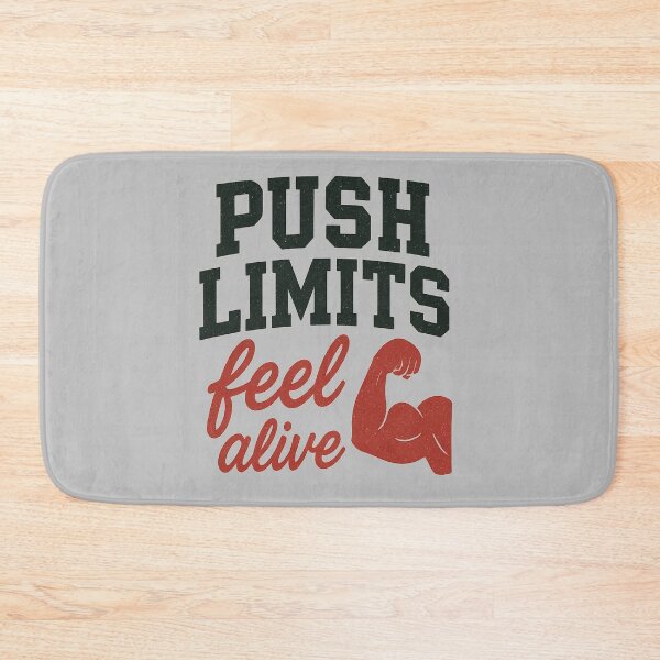 Item preview, Push Limits Feel Alive – Colorful Motivational Gym Design designed and sold by ArthUpscale.