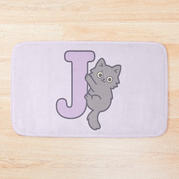 Item preview, Alphabet “J” – Cute Fluffy Cat Initial Sticker designed and sold by wwshd.