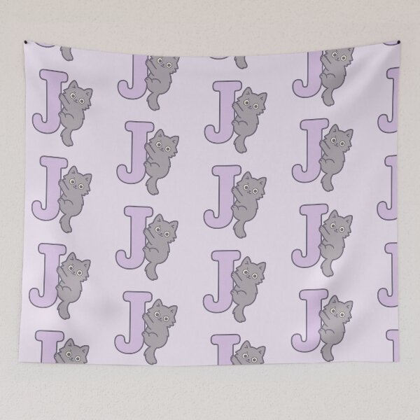 Item preview, Alphabet “J” – Cute Fluffy Cat Initial Sticker designed and sold by wwshd.
