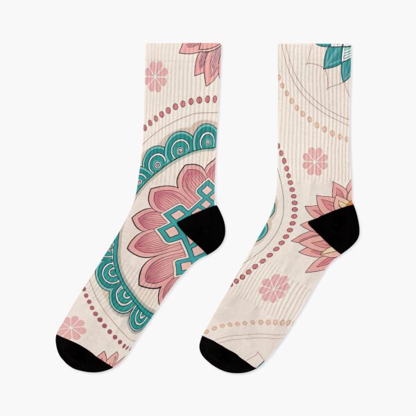 Item preview, Tibetan endless knot & lotus flowers, lucky symbols. designed and sold by Lucky 777.