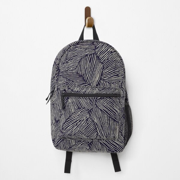 Item preview, Hand-drawn striped pattern on a dark navy background. designed and sold by Piotrek0001.
