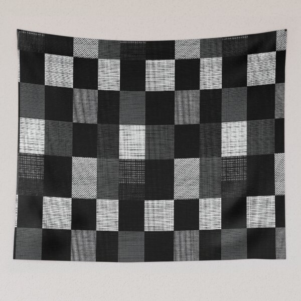 Item preview, Monochrome patchwork of squares with various geometric textures. designed and sold by Piotrek0001.