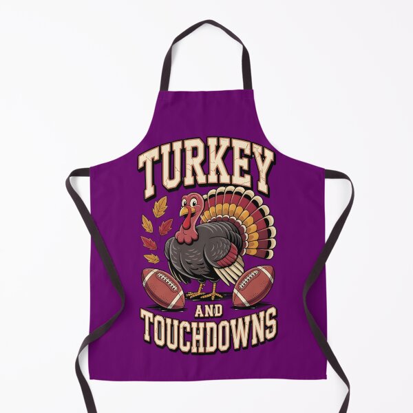 Item preview, Turkey and Touchdowns Funny Thanksgiving Football designed and sold by martindesignden.