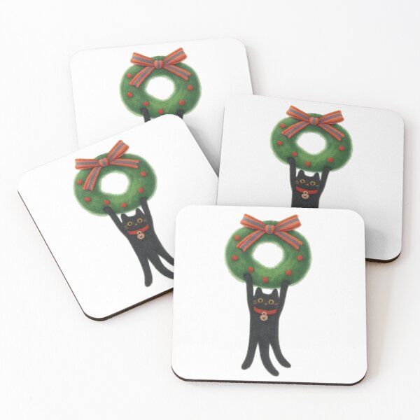 Item preview, Meowy Christmas Naughty Back Cat On Wreath designed and sold by TheWishingShed.