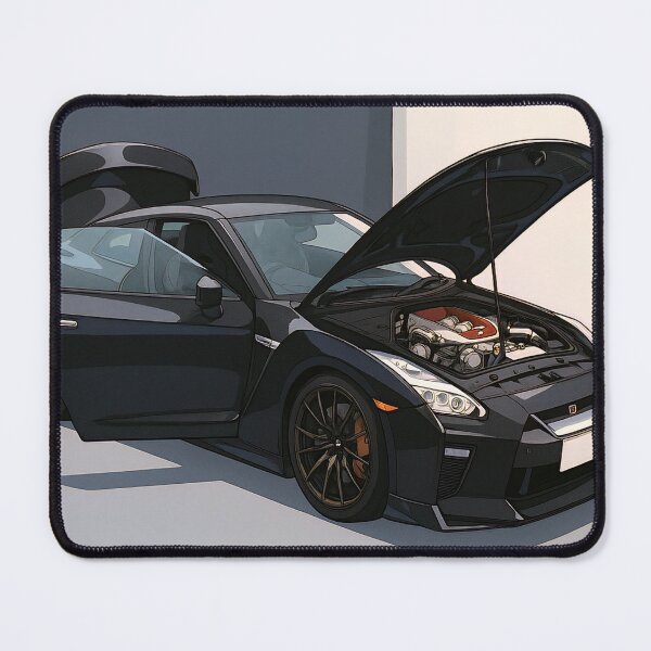 Item preview, Black Nissan GT-R R35 – Japanese Sports Car Artwork designed and sold by PosterFuel.