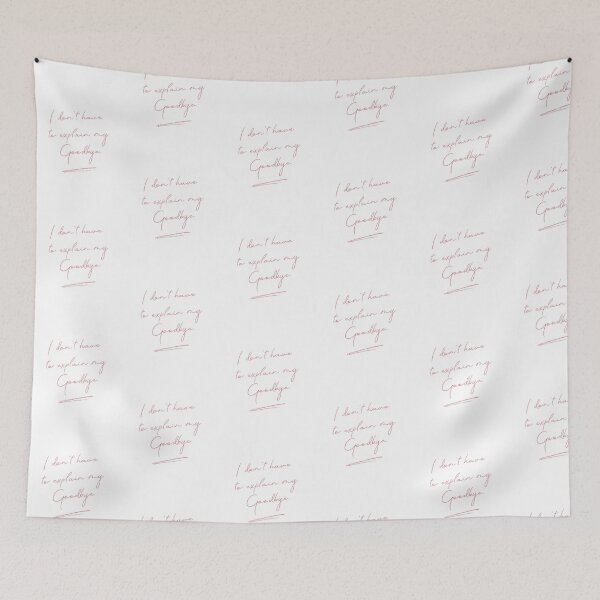 Item preview, I Don’t Have to Explain My Goodbye – Red Handwriting Quote Design designed and sold by Yuli Club.