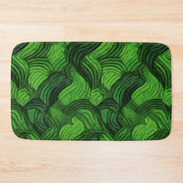 Item preview, Abstract organic wavy pattern in shades of lush green. designed and sold by Piotrek0001.
