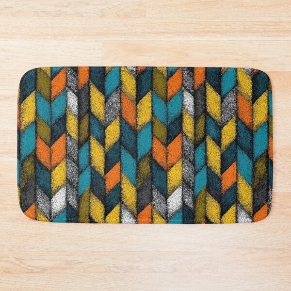 Item preview, Colorful geometric herringbone pattern in a vintage boho style. designed and sold by Piotrek0001.