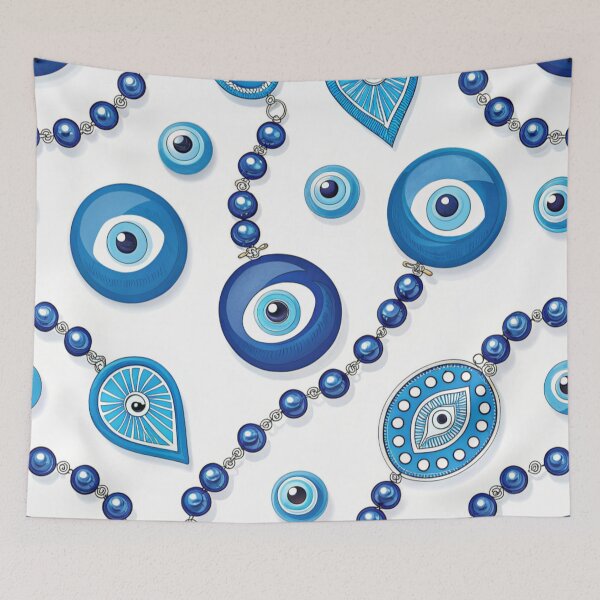 Item preview, Evil ete talismans & blue beads . designed and sold by Lucky 777.