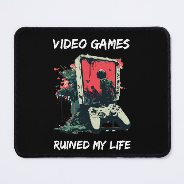 Item preview, Video Games Ruined My Life Funny Gamer Art designed and sold by Apex Designs.