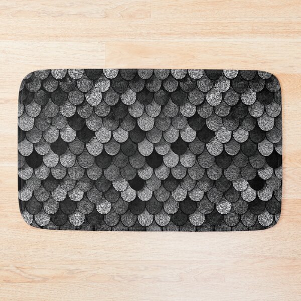 Item preview, Monochrome fish scale pattern with a fine mosaic texture. designed and sold by Piotrek0001.