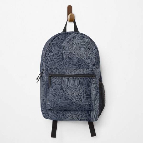 Item preview, Abstract pattern of hand-drawn navy blue concentric circles. designed and sold by Piotrek0001.