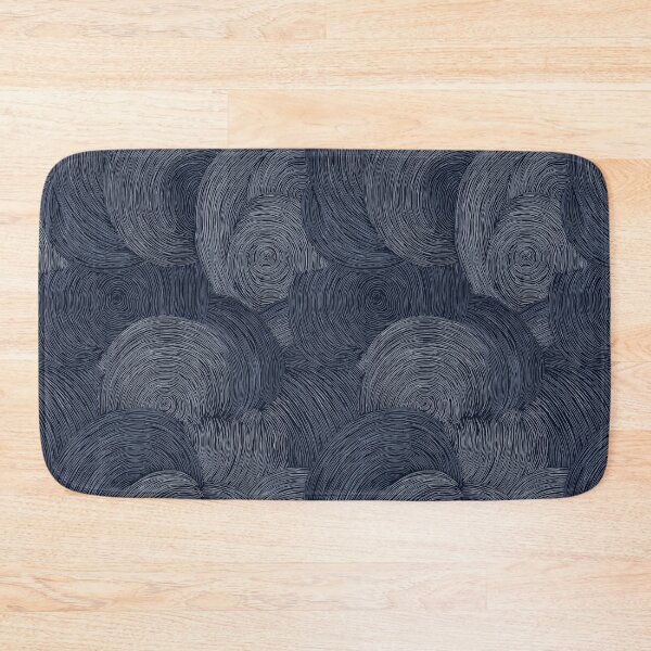Item preview, Abstract pattern of hand-drawn navy blue concentric circles. designed and sold by Piotrek0001.