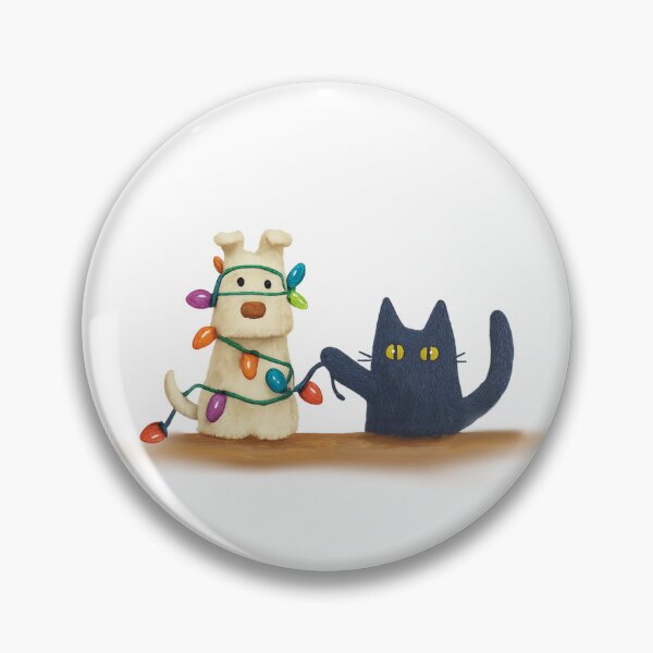 Item preview, Naughty Back Cats Tangle Dog In Lights designed and sold by TheWishingShed.