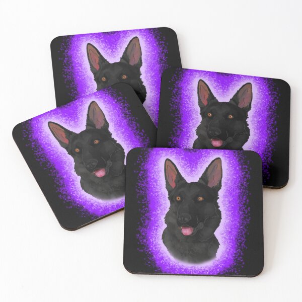 Item preview, Black German Shepard Purple Paint S plash designed and sold by DawnCatcher20.