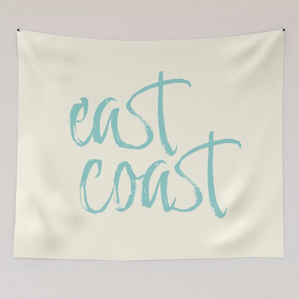 Item preview, east cost calligraphy text in beachy teal designed and sold by field3.