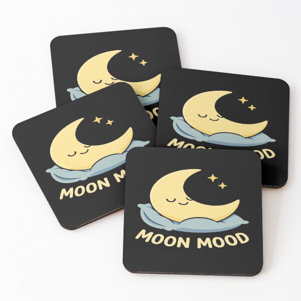Item preview, Moon Mood – Cute Sleeping Moon Aesthetic Design designed and sold by ToonyTeez.