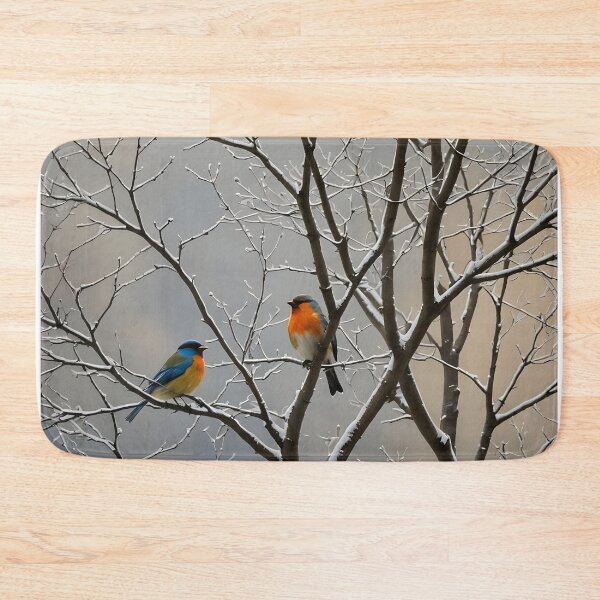 Item preview, Winter tree branches with birds couple designed and sold by Ponted.