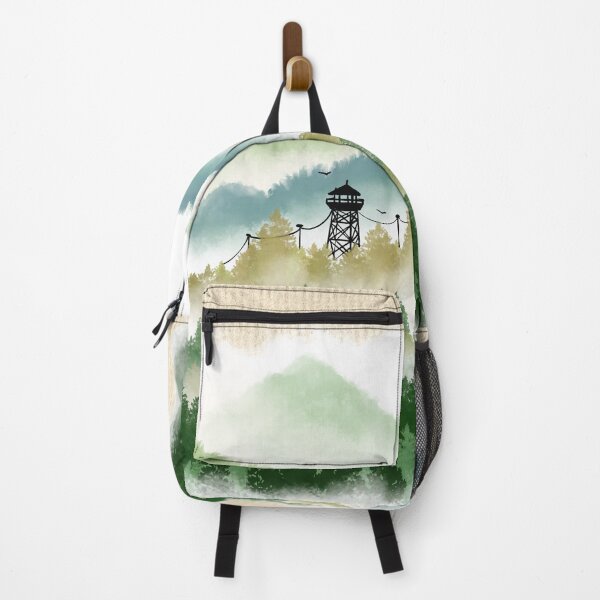 Item preview, Forest Watchtower in Misty Mountain Landscape designed and sold by CreativeLarysa.