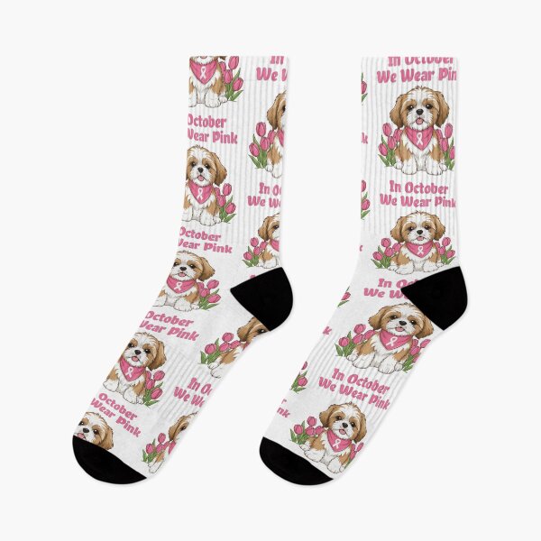 Item preview, Shih Tzu Pink Ribbon – In October We Wear Pink designed and sold by The Real Life Symphony.