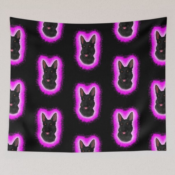 Item preview, Black German Shepard Pink Paint Splash designed and sold by DawnCatcher20.