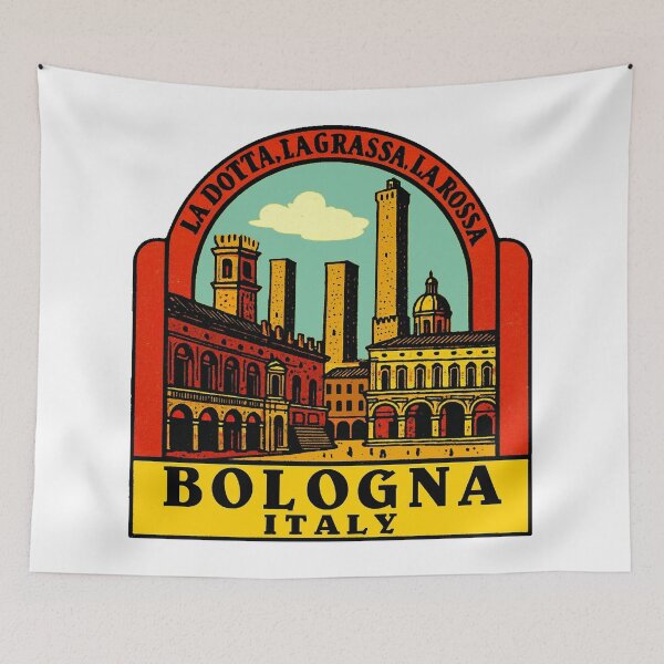 Item preview, Bologna Italy Vintage Style Decal designed and sold by Decal Mania.