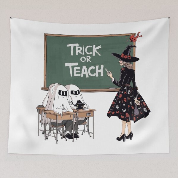 Item preview, Trick or Teach – Funny Halloween Teacher Classroom Design designed and sold by jelonkaa.