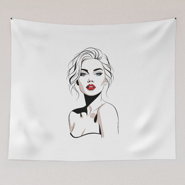 Item preview, Elegant Woman Face Minimalist Artwork designed and sold by Ovitees.