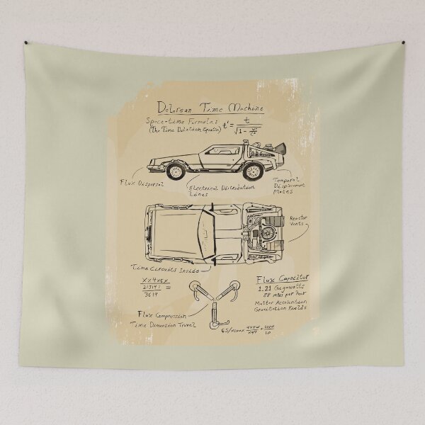 Item preview, Vintage Classic Car Delorean Handmade designed and sold by PrintCarClub.