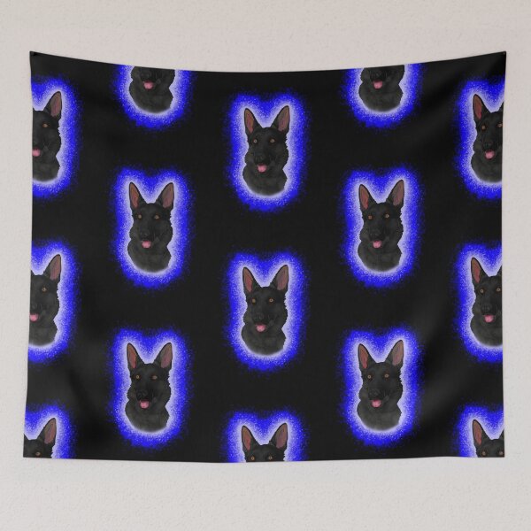 Item preview, Black German Shepard Blue Paint Splash designed and sold by DawnCatcher20.