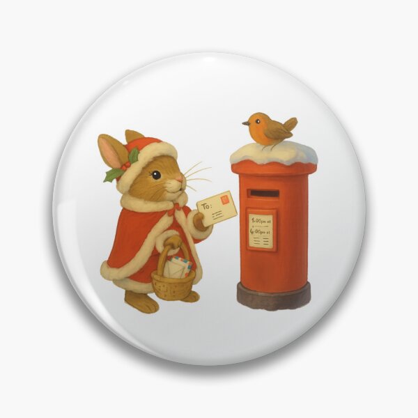 Item preview, Christmas Bunny With Basket Of Cards designed and sold by TheWishingShed.