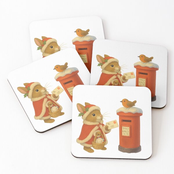 Item preview, Christmas Bunny With Basket Of Cards designed and sold by TheWishingShed.