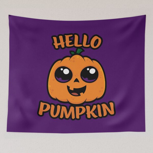 Item preview, Hello Pumpkin Cute Halloween Jack-O-Lantern designed and sold by fizzgig.