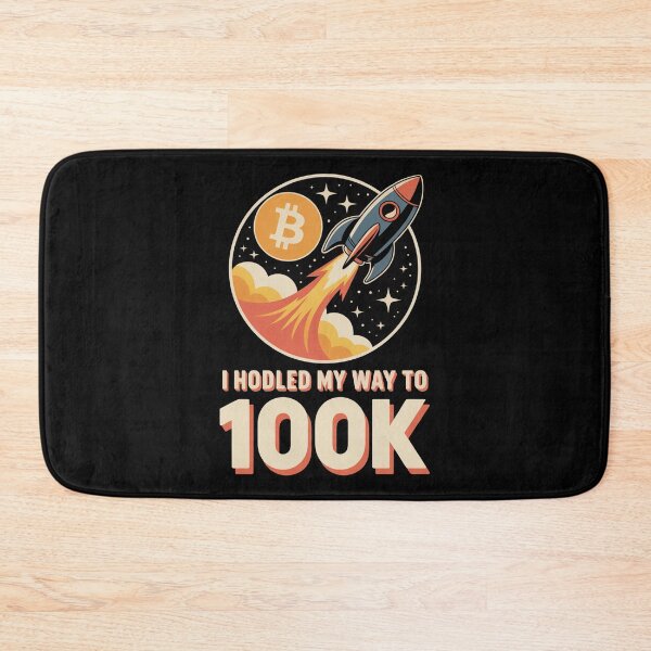 Item preview, I HODLed my way to 100k, bitcoin to the moon, bitcoin crypto designed and sold by NoetherSym.