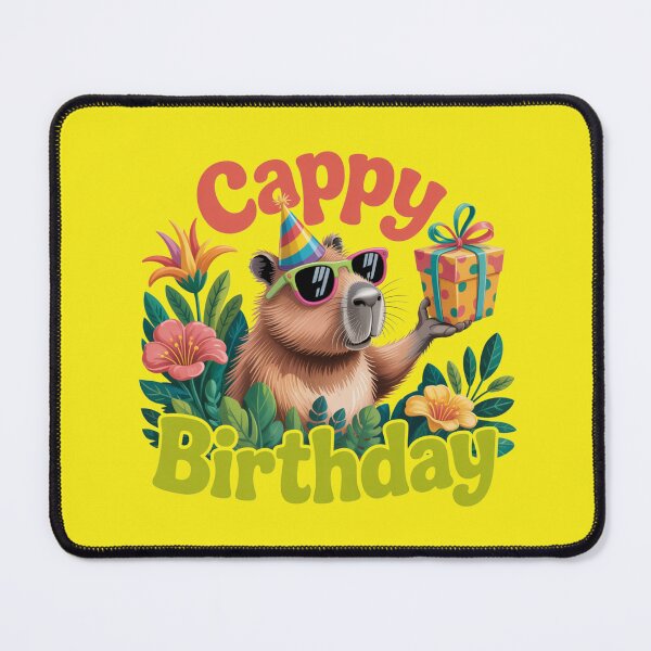 Item preview, Cappy Birthday Chill Capibara with Present designed and sold by Jatagan.