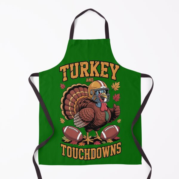 Item preview, Turkey and Touchdowns Funny Thanksgiving Football designed and sold by martindesignden.
