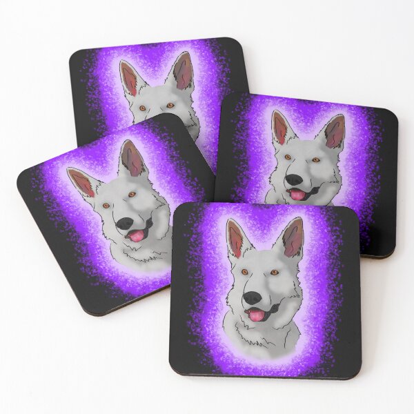 Item preview, White German Shepard Purple Paint S plash designed and sold by DawnCatcher20.