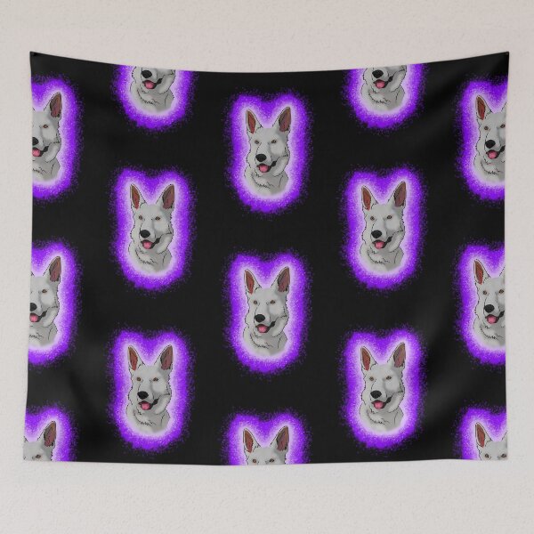 Item preview, White German Shepard Purple Paint S plash designed and sold by DawnCatcher20.