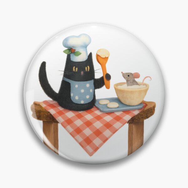 Item preview, Baking With Mouse - Naughty Black Cat designed and sold by TheWishingShed.