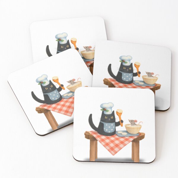 Item preview, Baking With Mouse - Naughty Black Cat designed and sold by TheWishingShed.