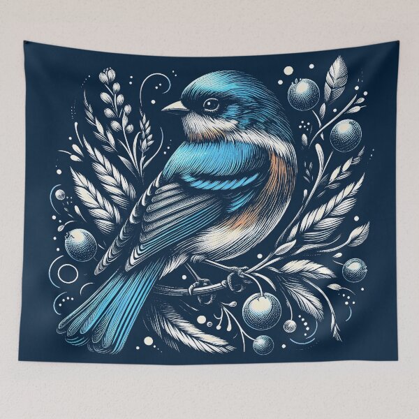 Item preview, Lazuli Bunting 4 designed and sold by theAVIARY7.