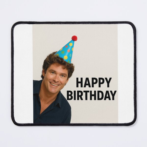 Item preview, David hasselhoff birthday funny prank meme gift weird designed and sold by CheeseBlueprint.