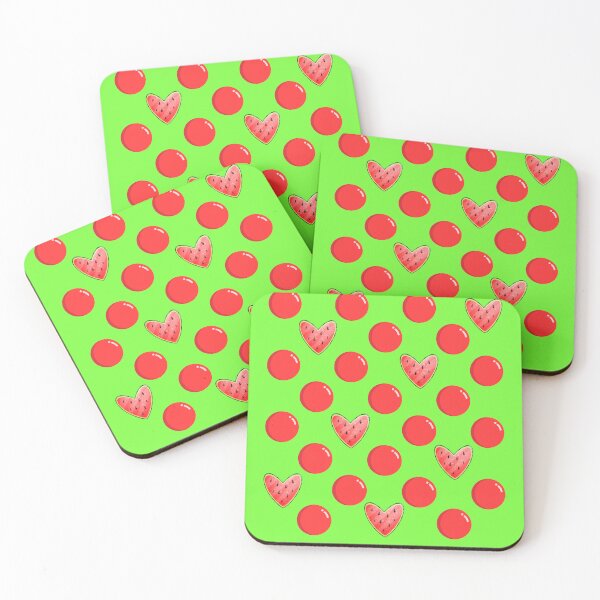 Item preview, Red Bubble Vibes – Watermelon Hearts & Dots Seamless Pattern designed and sold by Lunaria Arts.