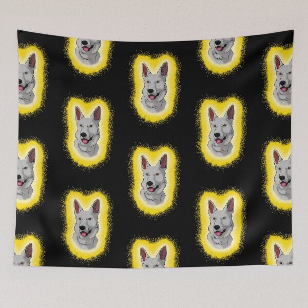 Item preview, White German Shepard yellow Paint Splash designed and sold by DawnCatcher20.