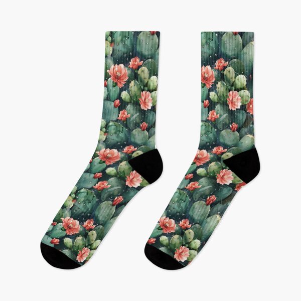 Item preview, Watercolor Cactus & Flowers Pattern designed and sold by NTGUILTY.