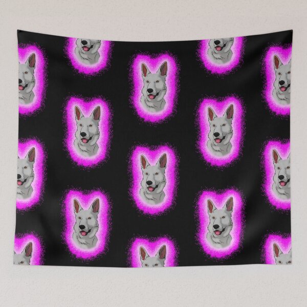 Item preview, White German Shepard Pink Paint Splash designed and sold by DawnCatcher20.