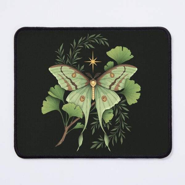 Item preview, Luna Moth Entomology Dark Naturalism Green Witch Whimsigoth designed and sold by Veymoth.