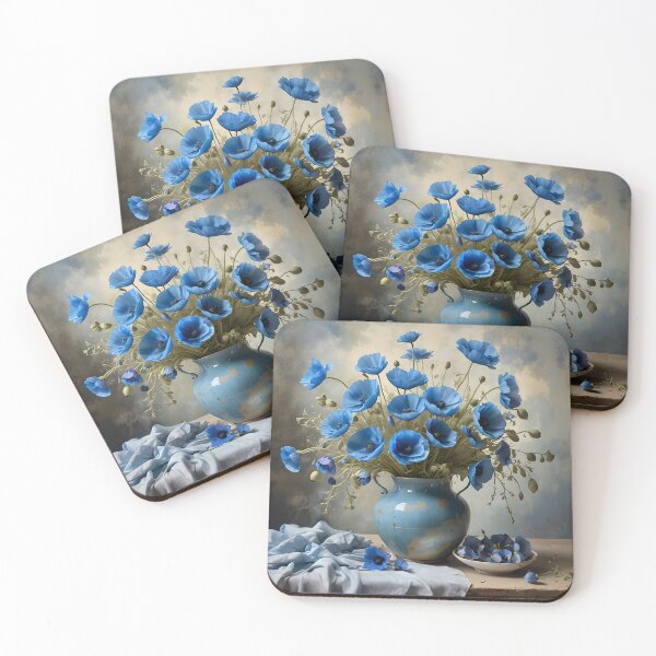 Item preview, Still nature blue poppies vase designed and sold by Ponted.